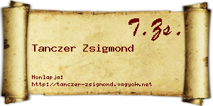 Tanczer Zsigmond névjegykártya